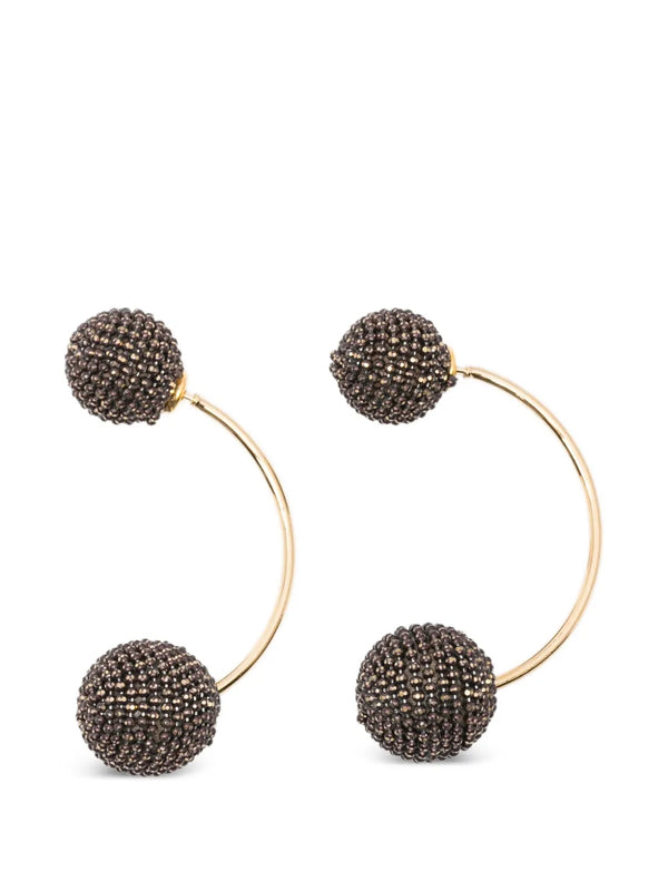 Fabiana Filippi Brass earrings in brown