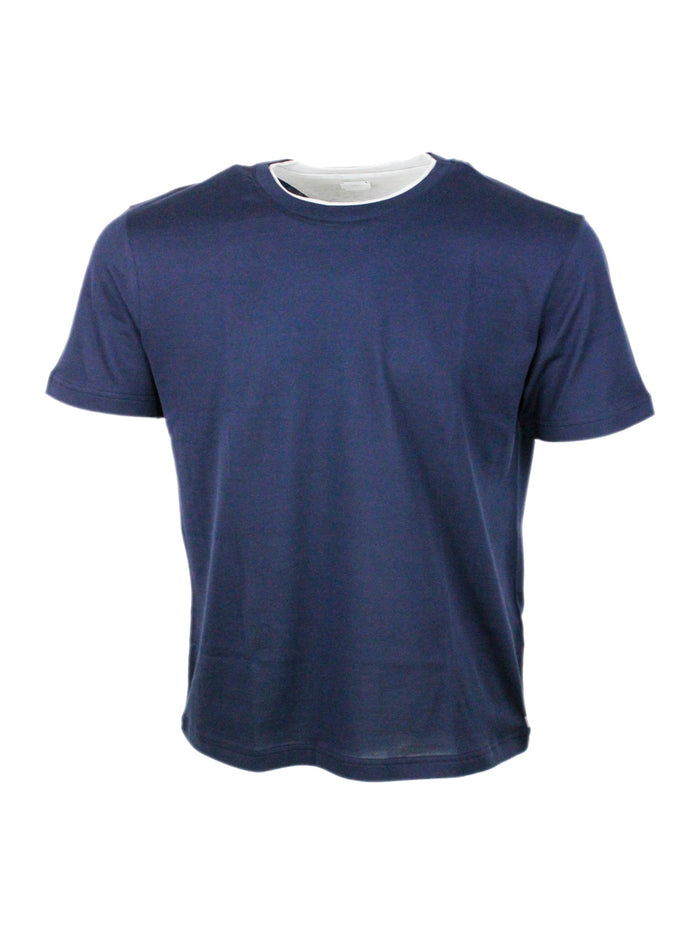Eleventy T-shirts and Polos Blu-grigio 100co