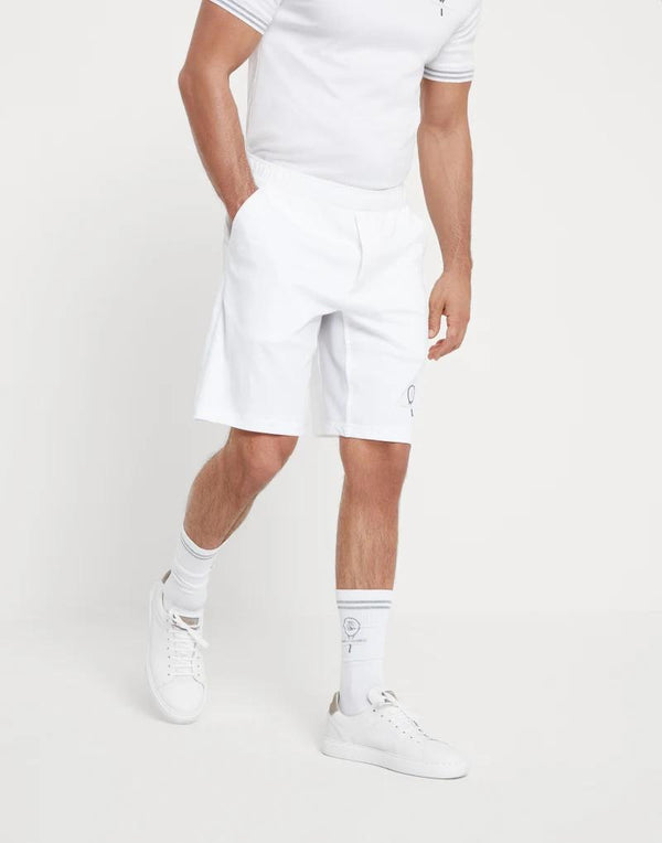 Brunello Cucinelli Mens White Tailored Cotton Shorts
