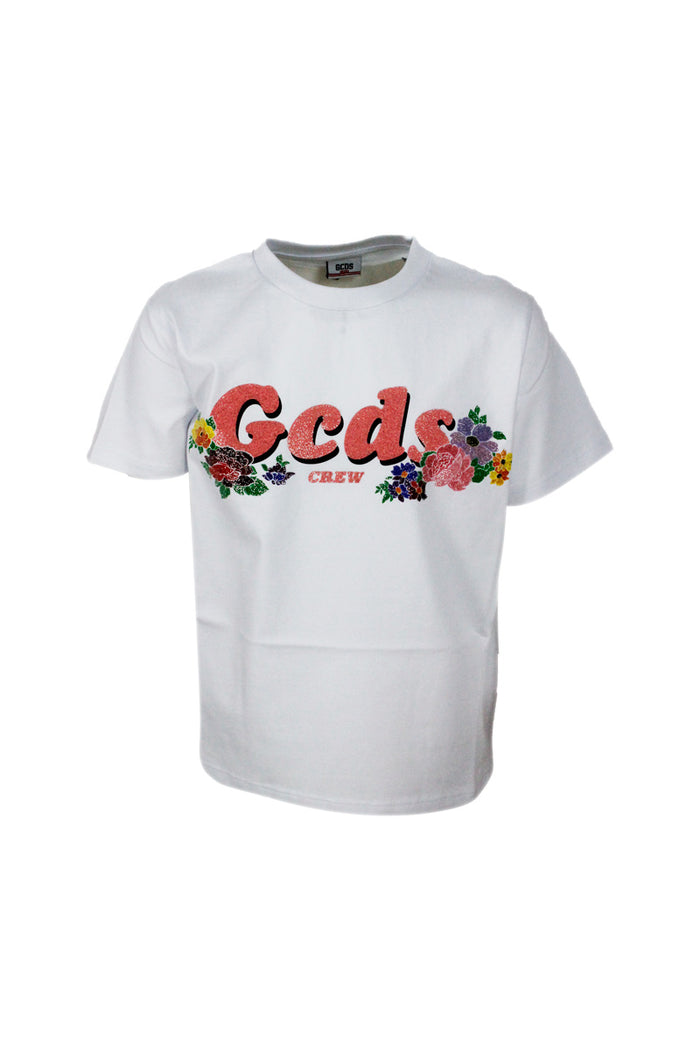 GCDS T-shirts and Polos White 100co