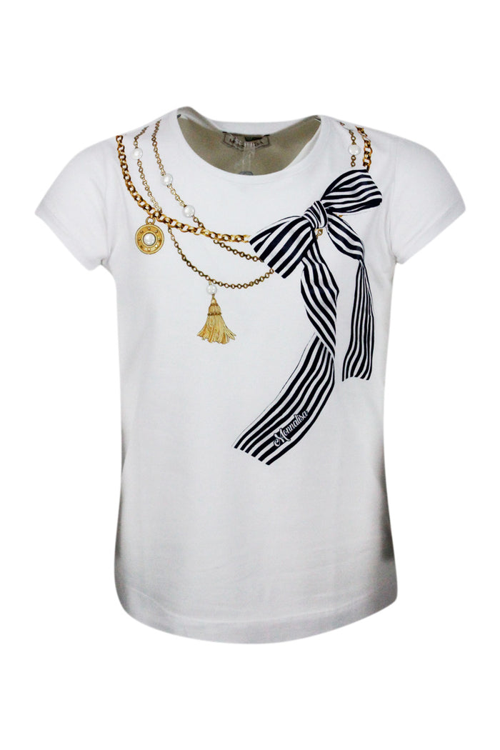 Monnalisa T-Shirts And Polos White 95co 5ea
