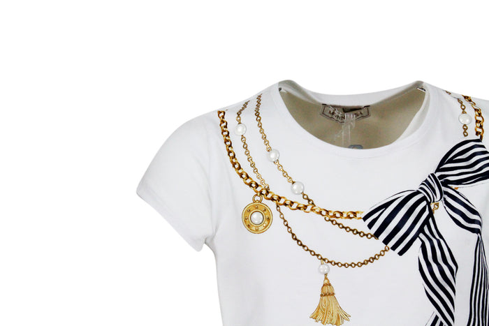 Monnalisa T-Shirts And Polos White 95co 5ea