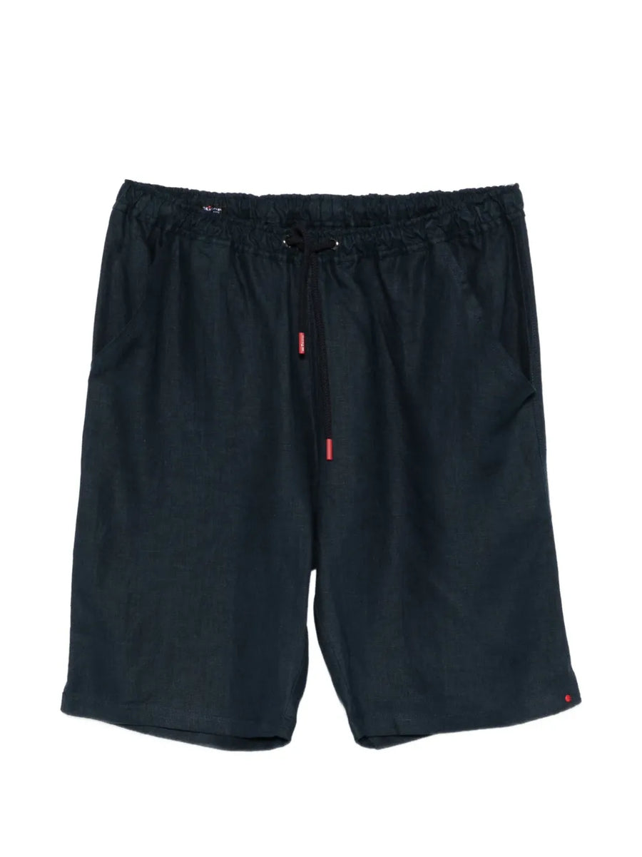 Kiton Linen/Flax 100% shorts in navy