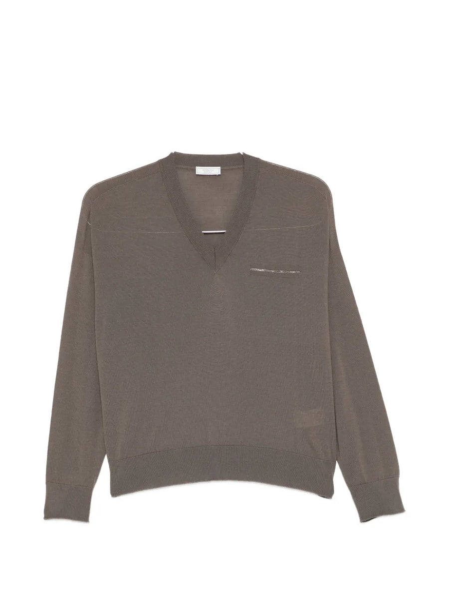 Peserico Wool 100% sweater in brown