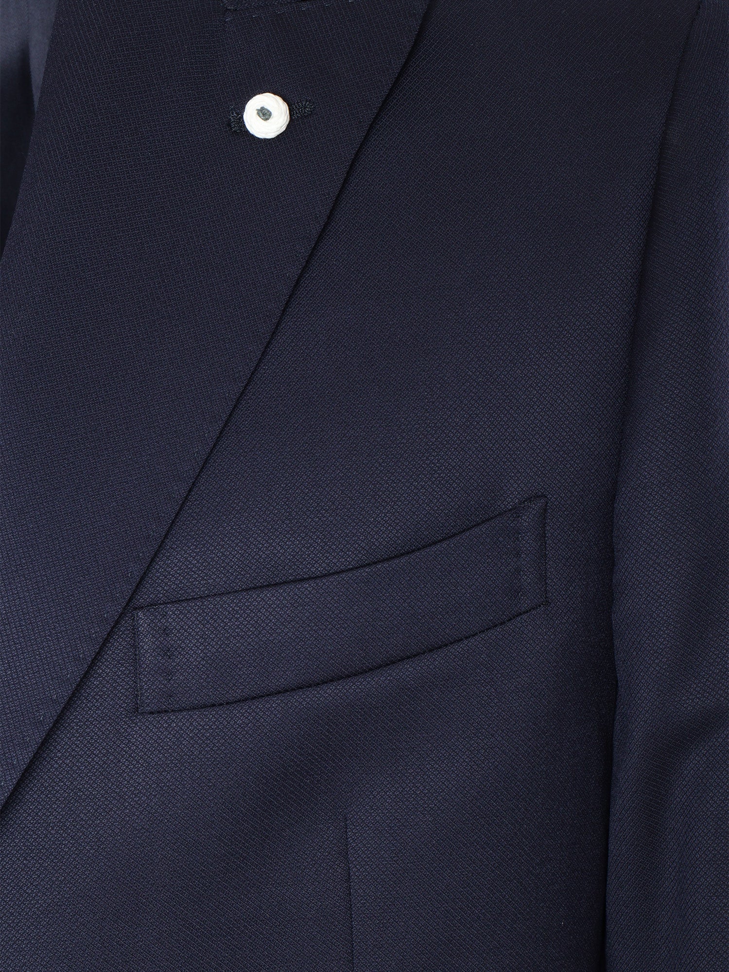 2-pieces elegant suit Blue Virgin Wool Jacket