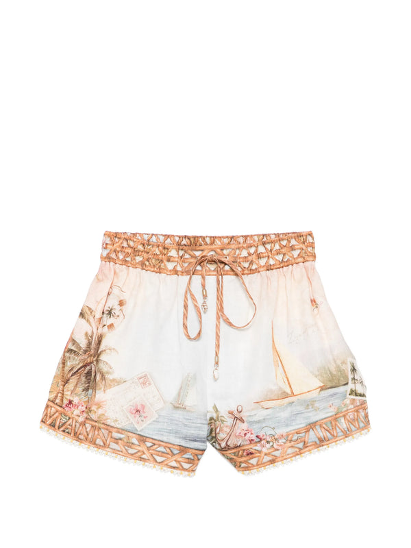 Zimmermann Linen/Flax 100% shorts in cream