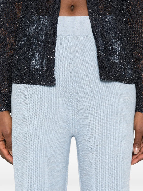 Fabiana Filippi Cotton 75% trousers in light blue