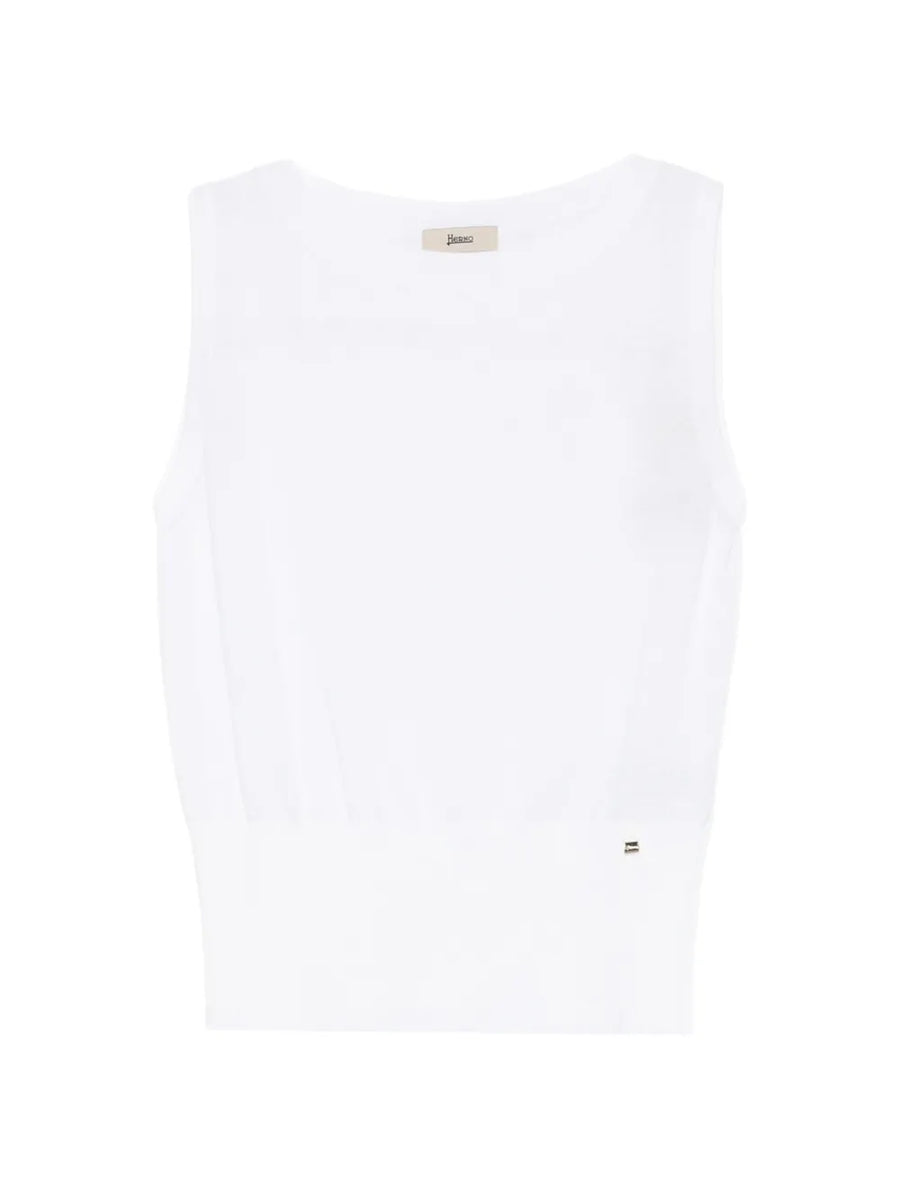 Herno Cotton 100% tank top in white