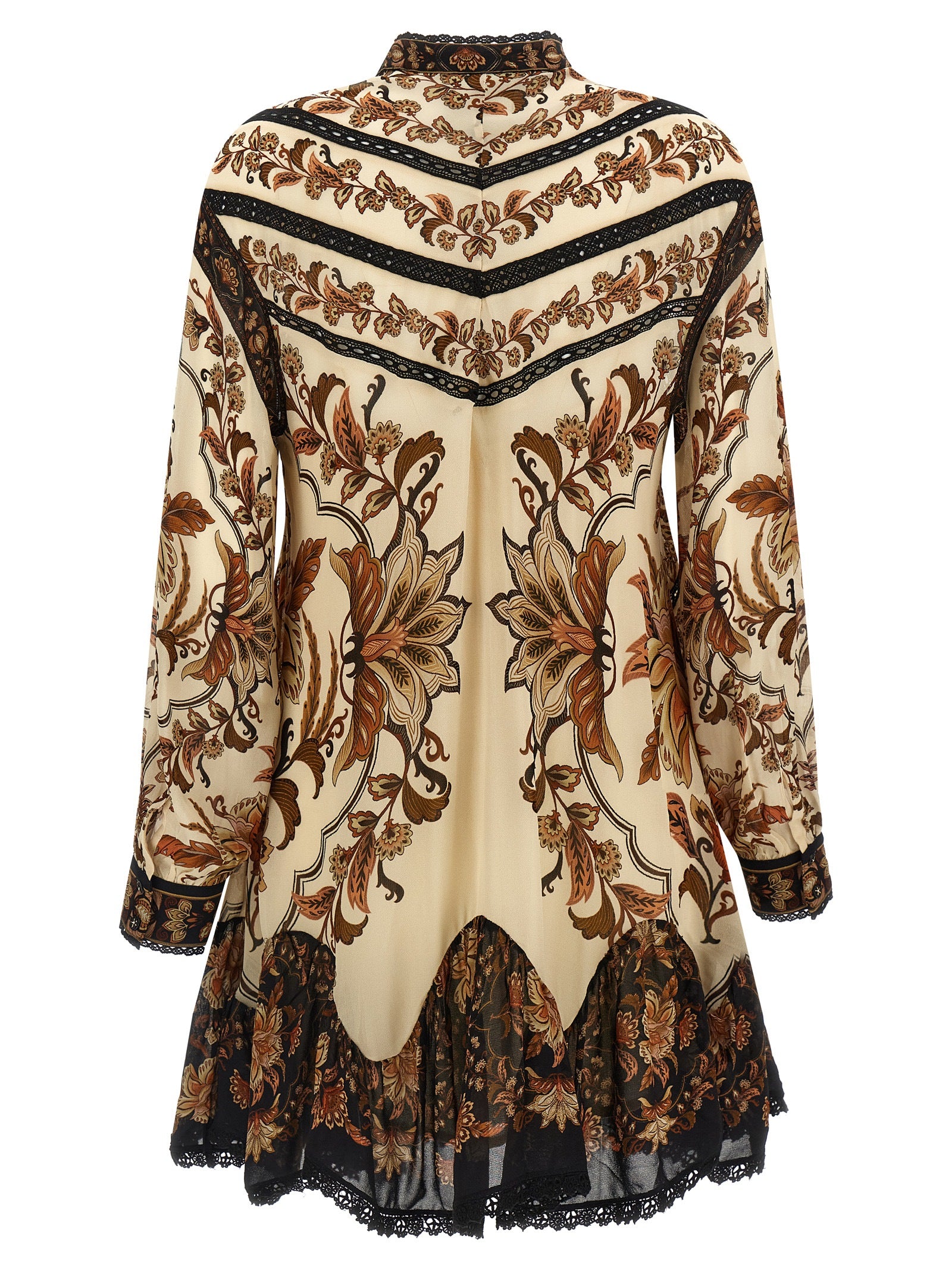 Majestic garden sand dress Beige Viscose