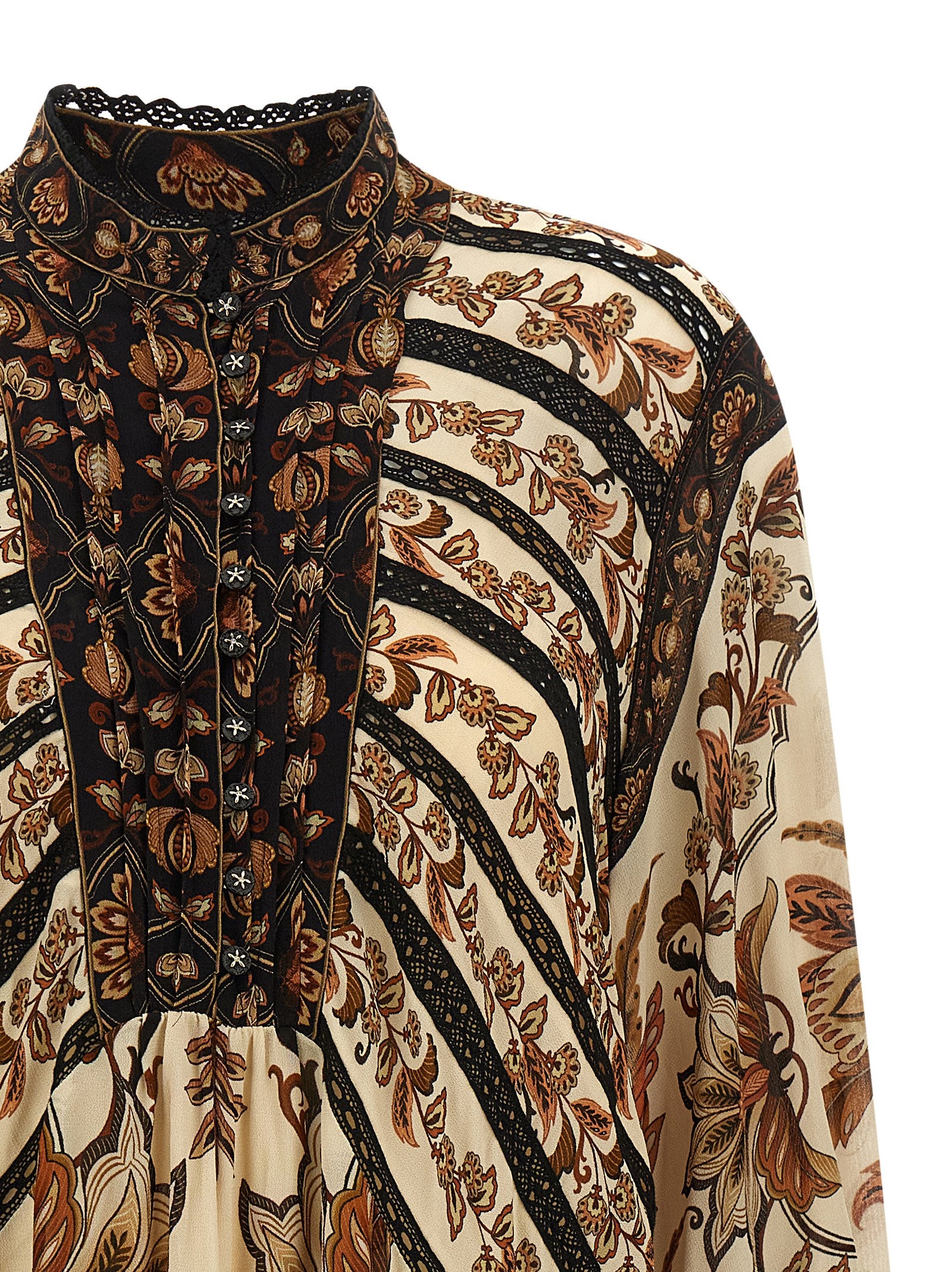 Majestic garden sand dress Beige Viscose