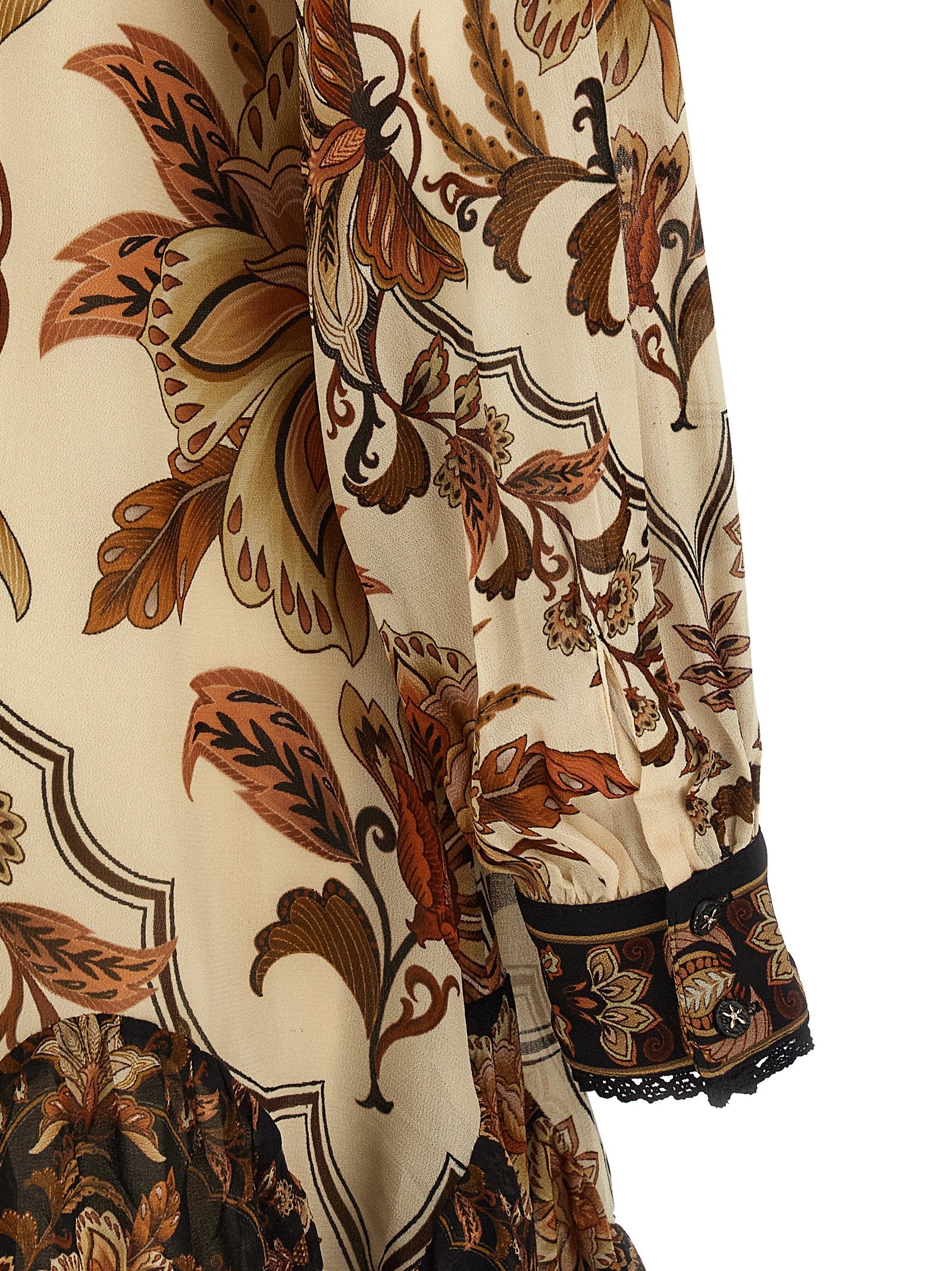 Majestic garden sand dress Beige Viscose