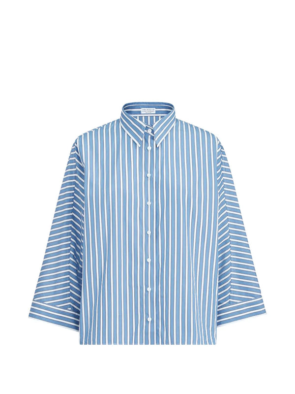 Brunello Cucinelli Cotton 100% shirt in blue