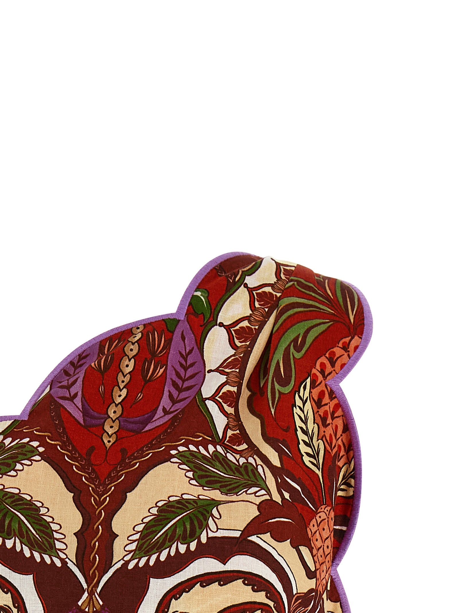 Red Odara Scallops Top Linen Tops