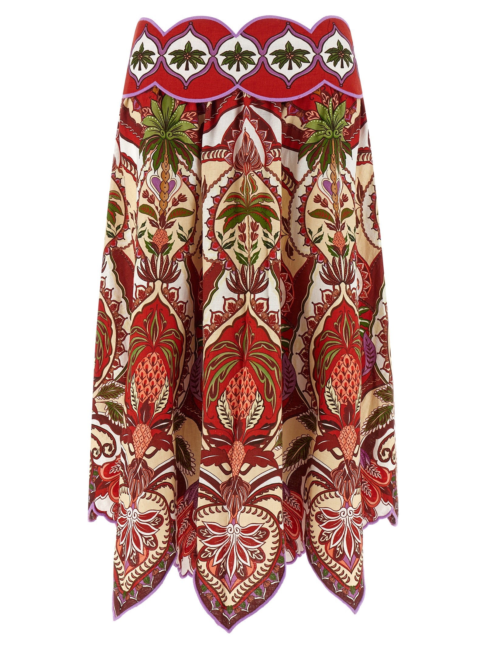 Odara Skirt Red Linen