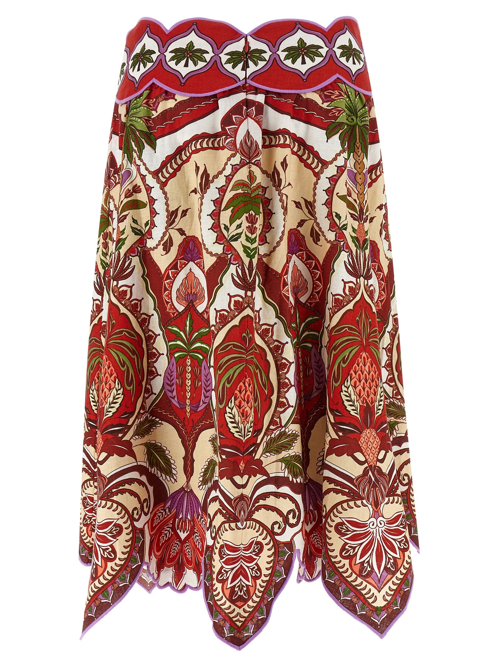 Odara Skirt Red Linen