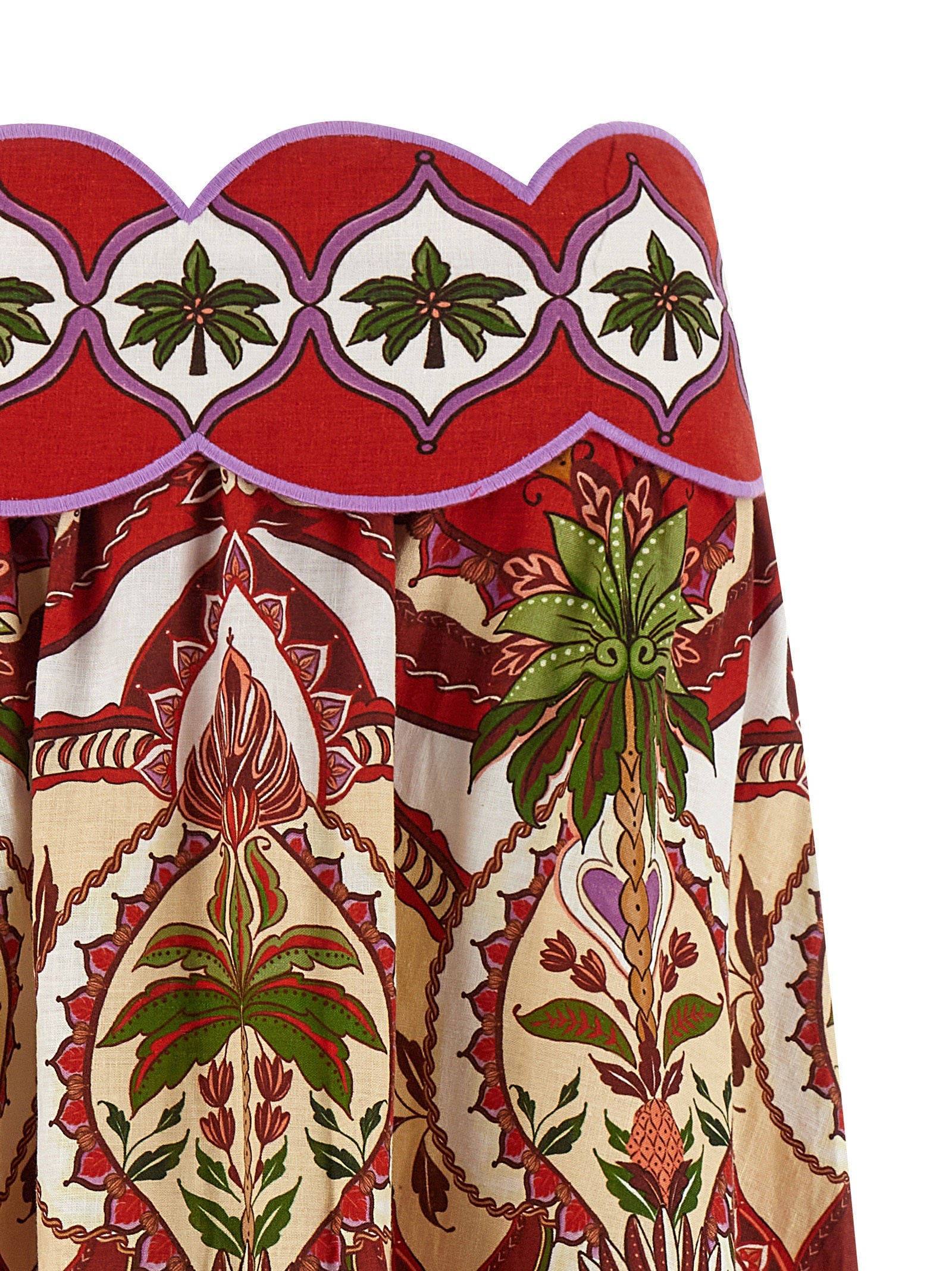 Odara Skirt Red Linen