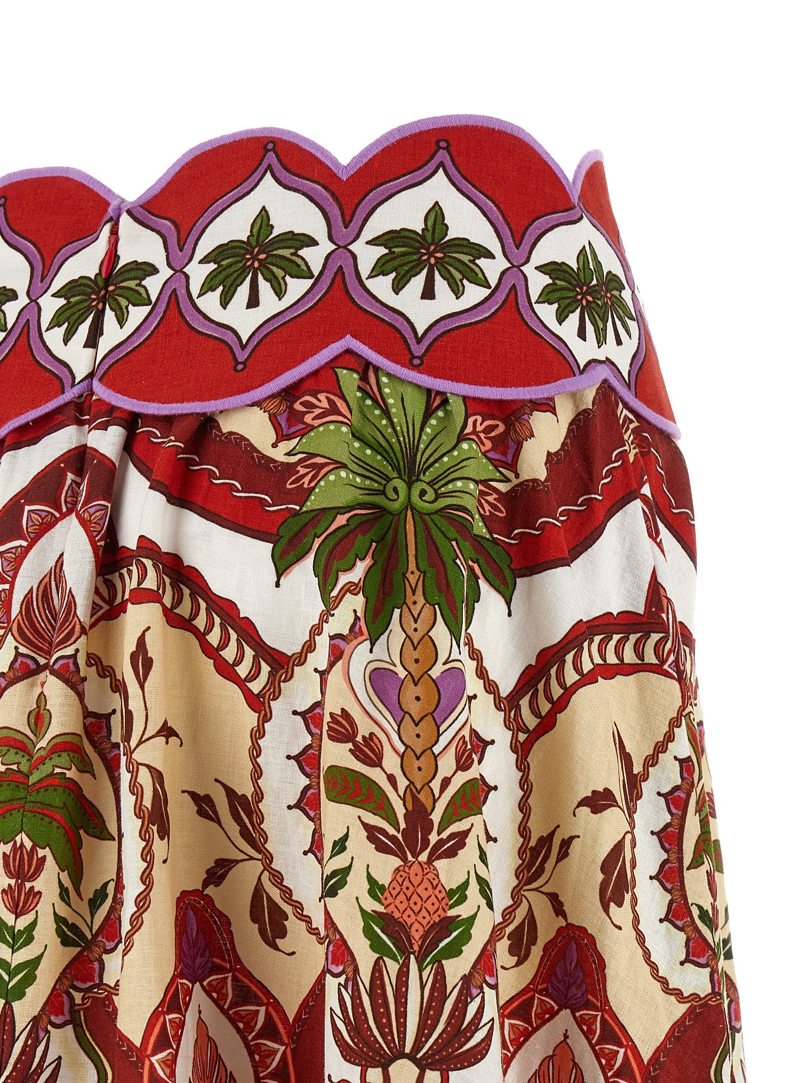 Odara Skirt Red Linen