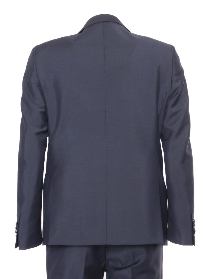 Single-breasted suit Blue Virgin Wool Single Breasted Dress