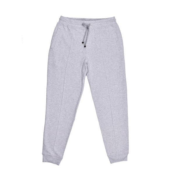 Brunello Cucinelli Mens Light Grey Cotton Sweatpants Gray Clothing