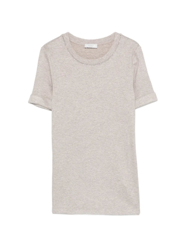 Peserico Viscose 95% t-shirt in beige