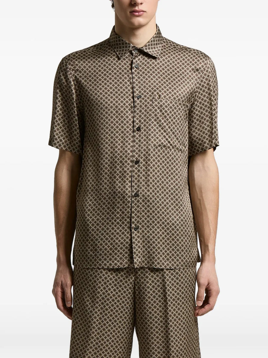 Peserico 100% (fabric composition not fully specified) shirt in brown