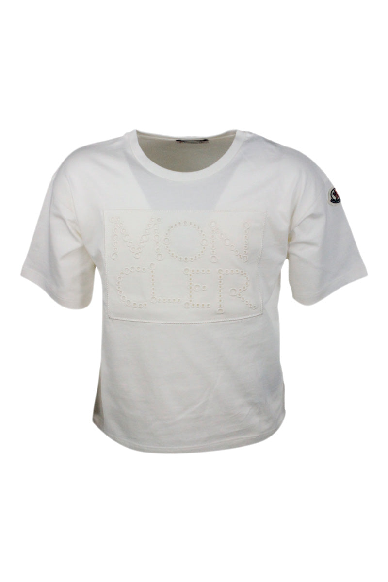 Moncler T-shirts and Polos Cream 100co