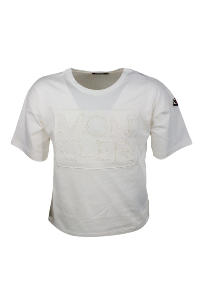 Moncler T-shirts and Polos Cream 100co