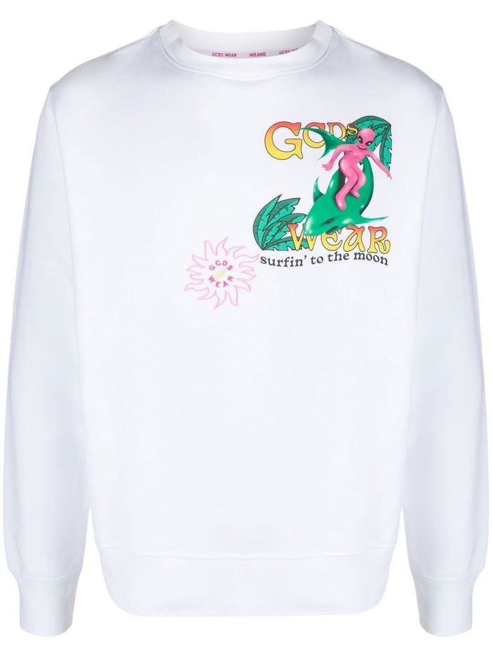 Surfing Wirdo White Cotton | Felpa