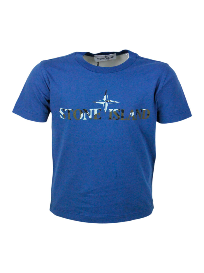 Stone Island T-shirts and Polos Blue 100co