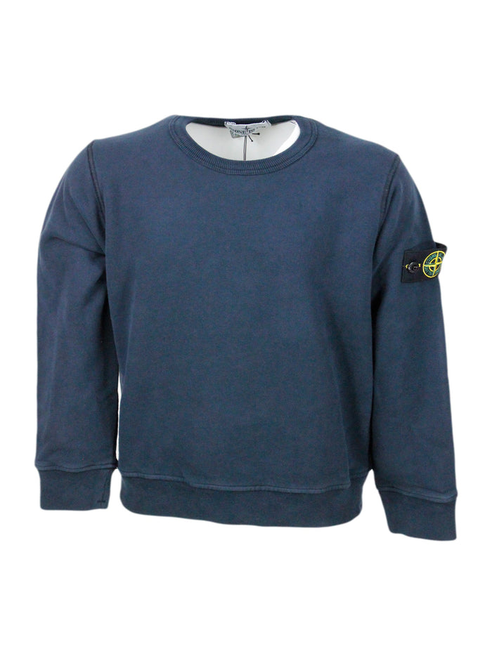 Stone Island Sweaters Blue 100co