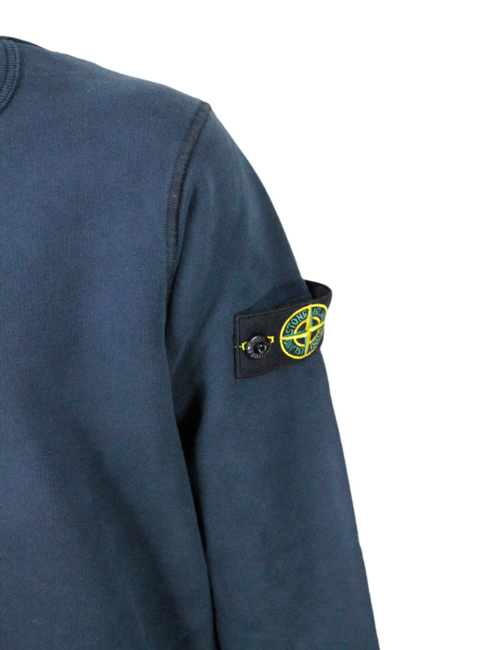 Stone Island Sweaters Blue 100co