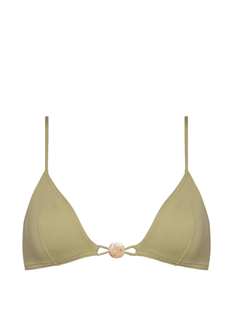 Eres Polyamide 84% bikini top in green