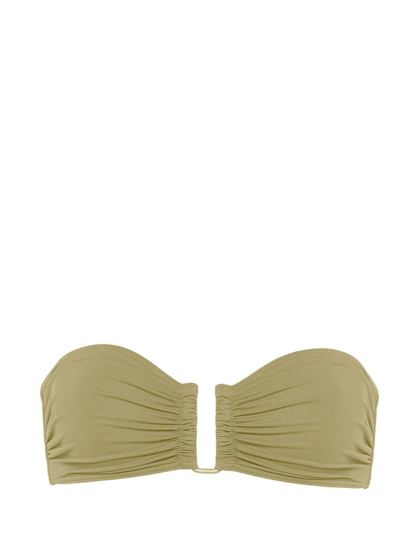 Eres Polyamide 84% bikini top in olive green