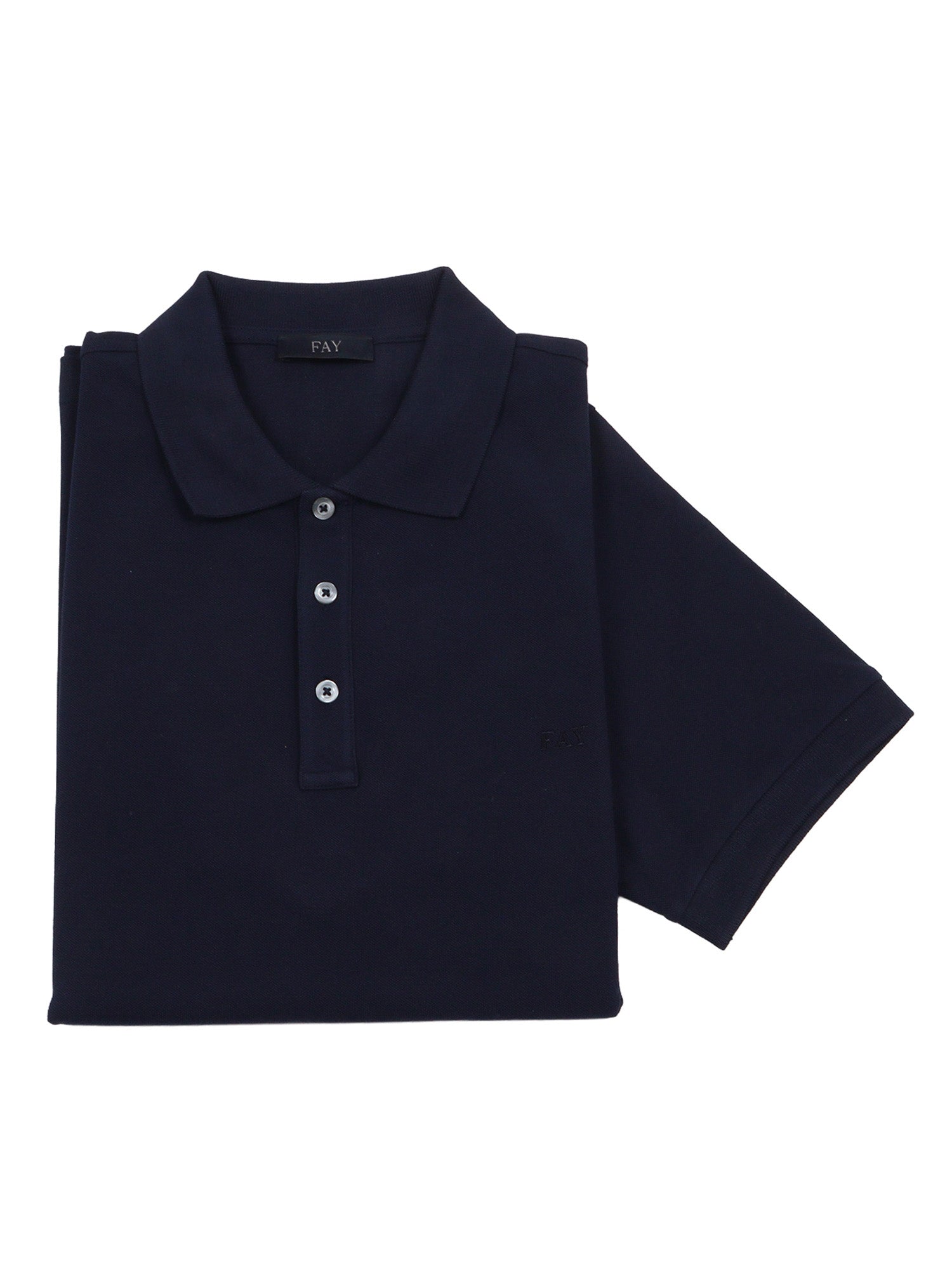 PIQUET STRETCH POLO Blue Cotton Elastane Shirt