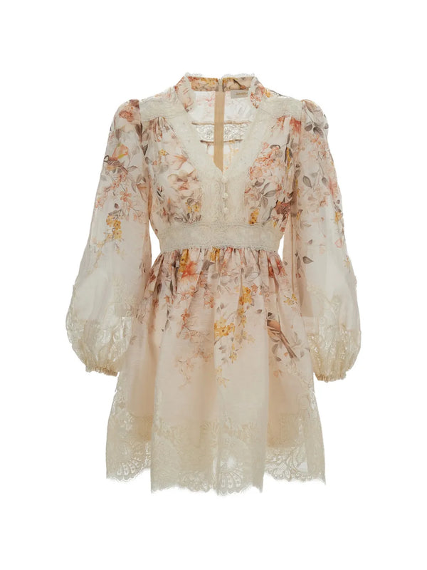 Zimmermann Linen 55% dress in cream