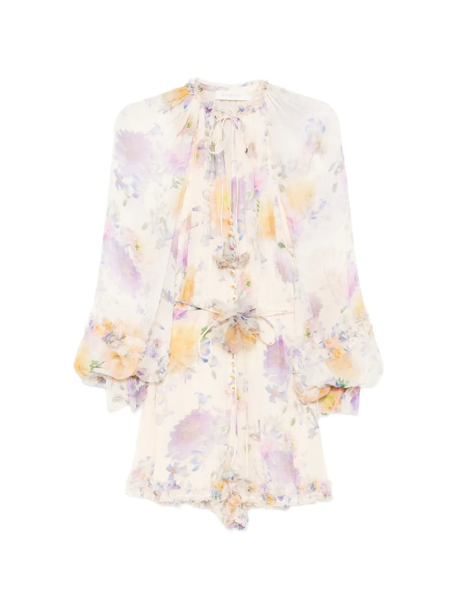 Zimmermann Viscose 100% playsuit in cream
