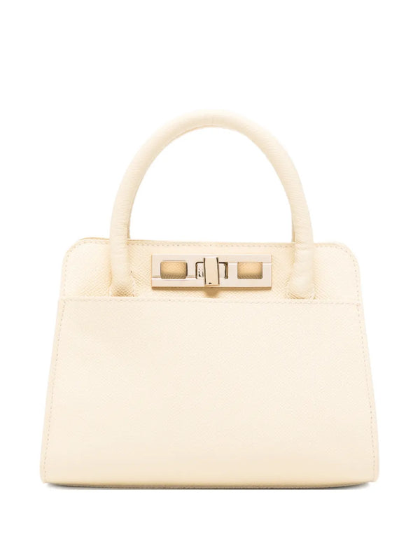 Fabiana Filippi Calf Leather 100% top handle bag in cream