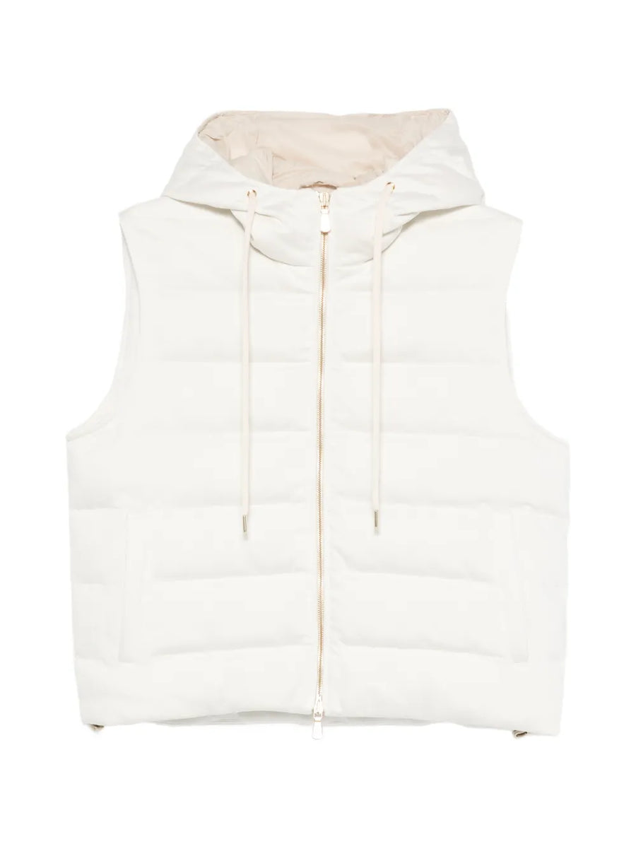 Eleventy Outer: Cotton 51% gilet in white