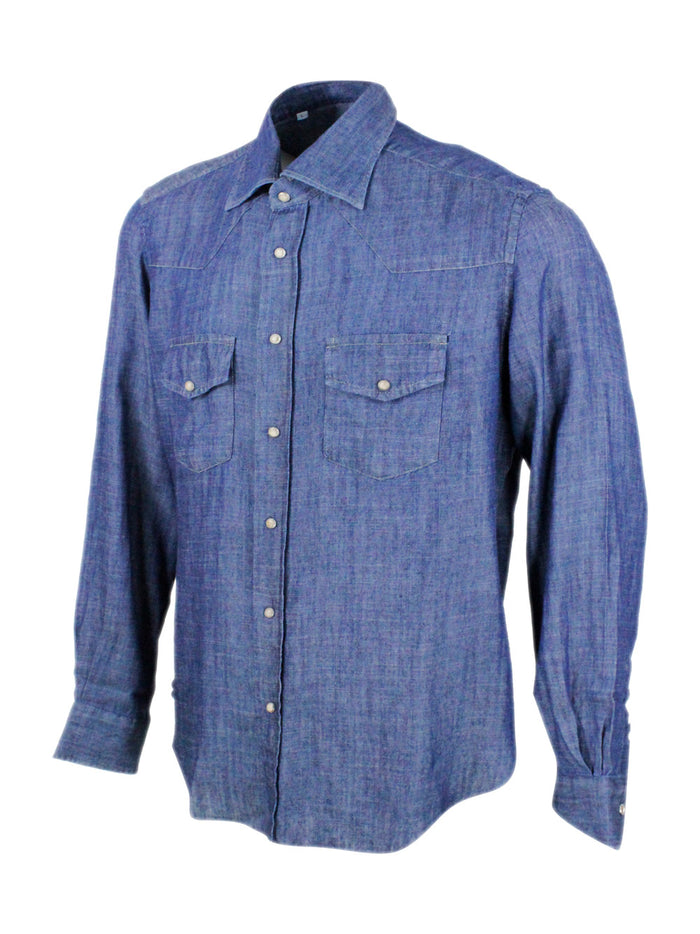 Eleventy Shirts Blue 70ly 30li