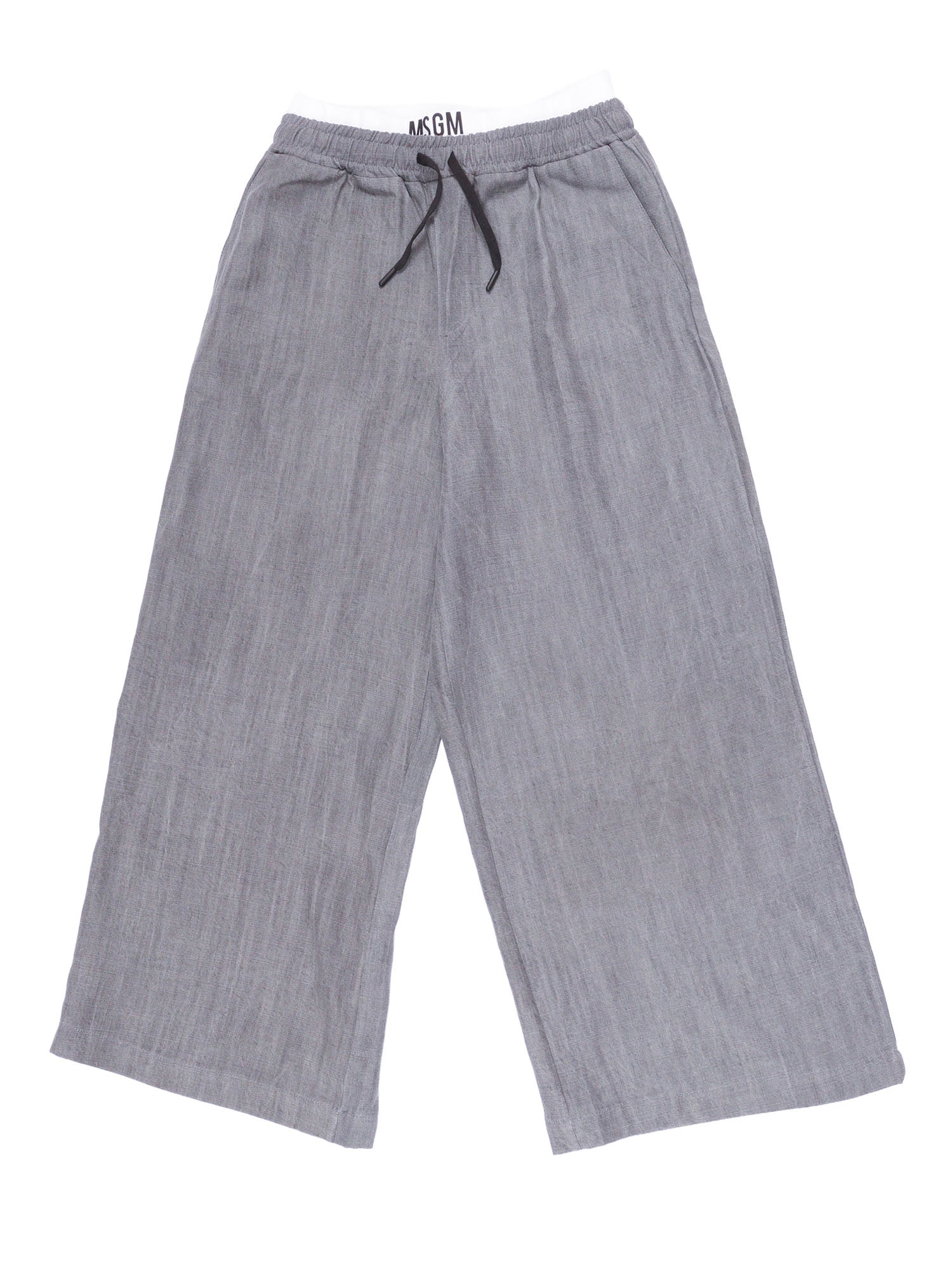 CHAMBRAY PANTS UNISEX Grey Lyocell