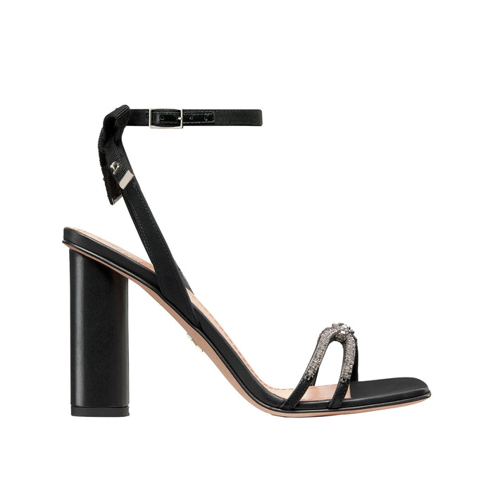 Sunset Sandals Black Calf Leather
