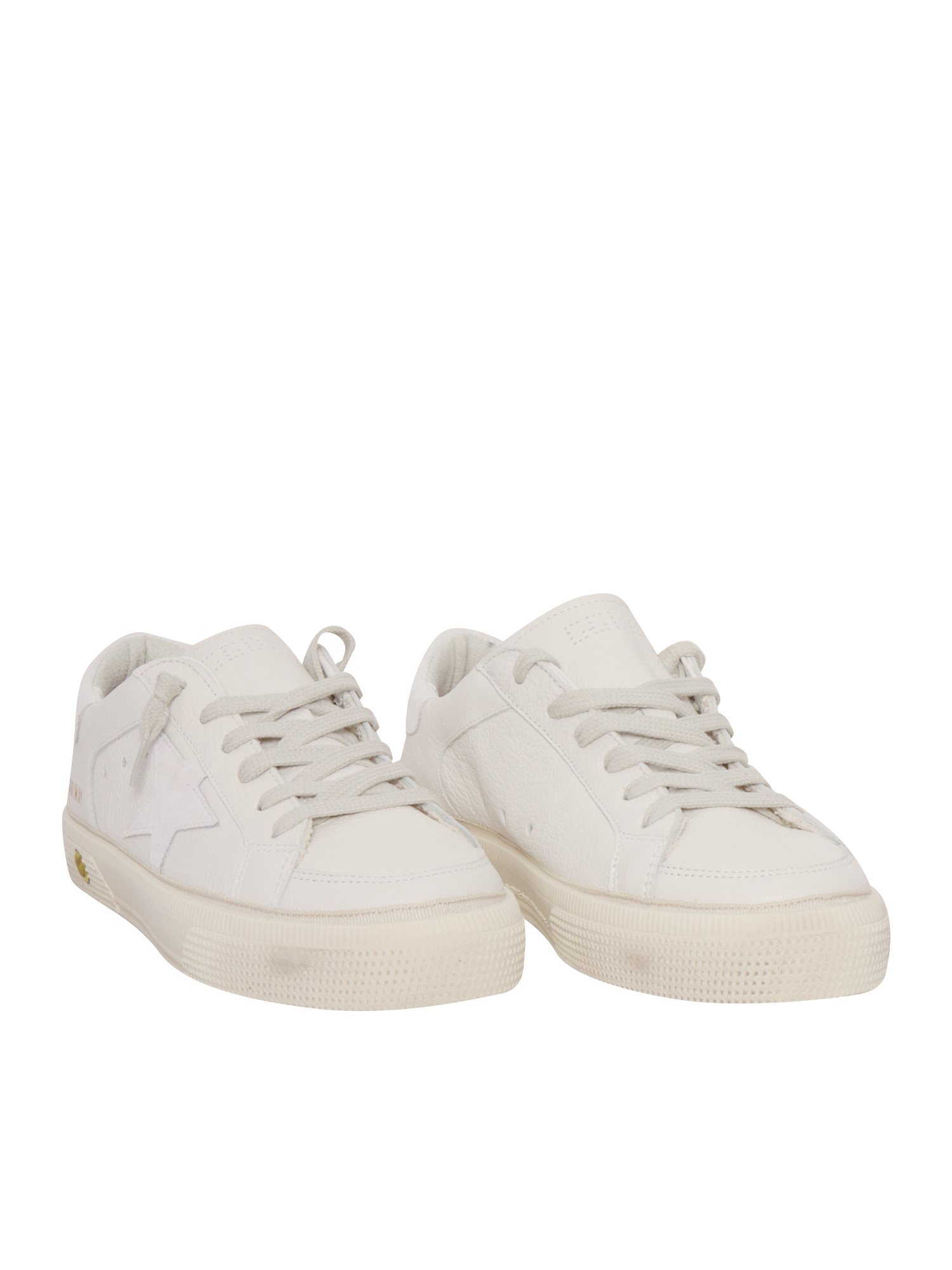 MAY NAPPA UPPER SUEDE STAR AND HEEL White Kid Sneaker