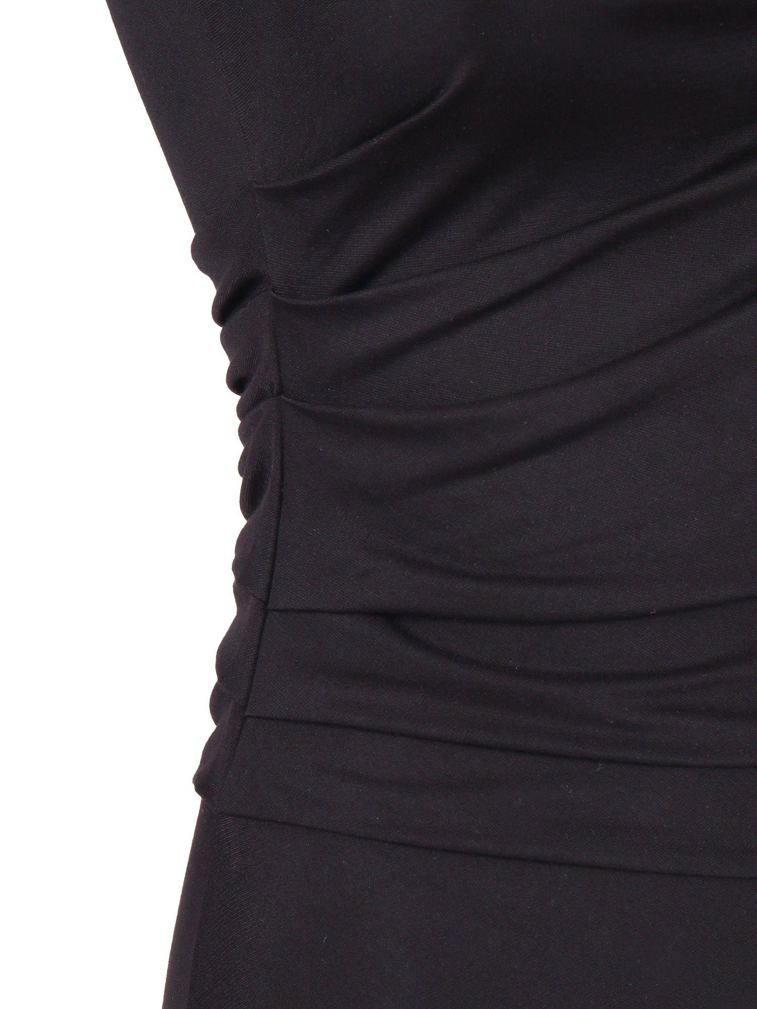 Mini Dress With Eyelet Trim Black Viscose Polyamide Elastane