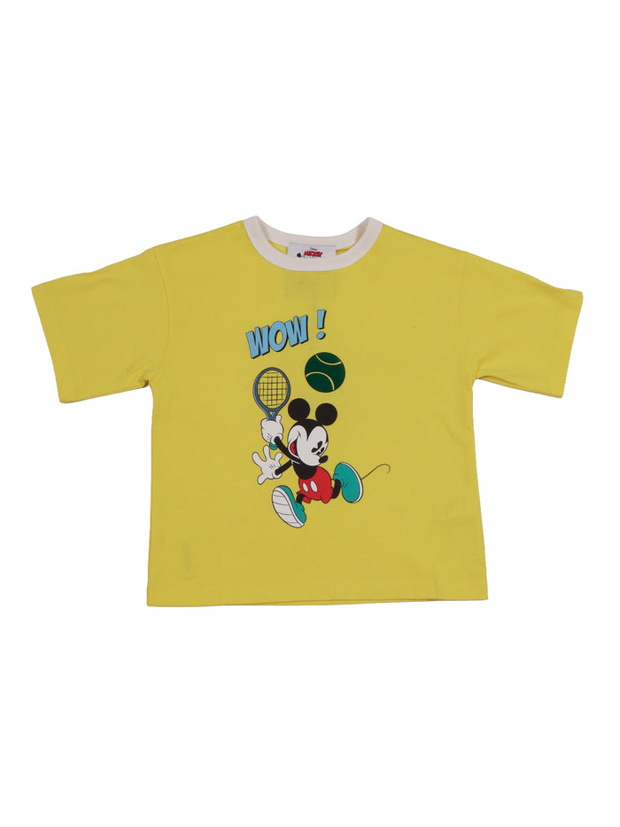 T-Shirt Yellow Cotton Fabric 2 Short Sleeves