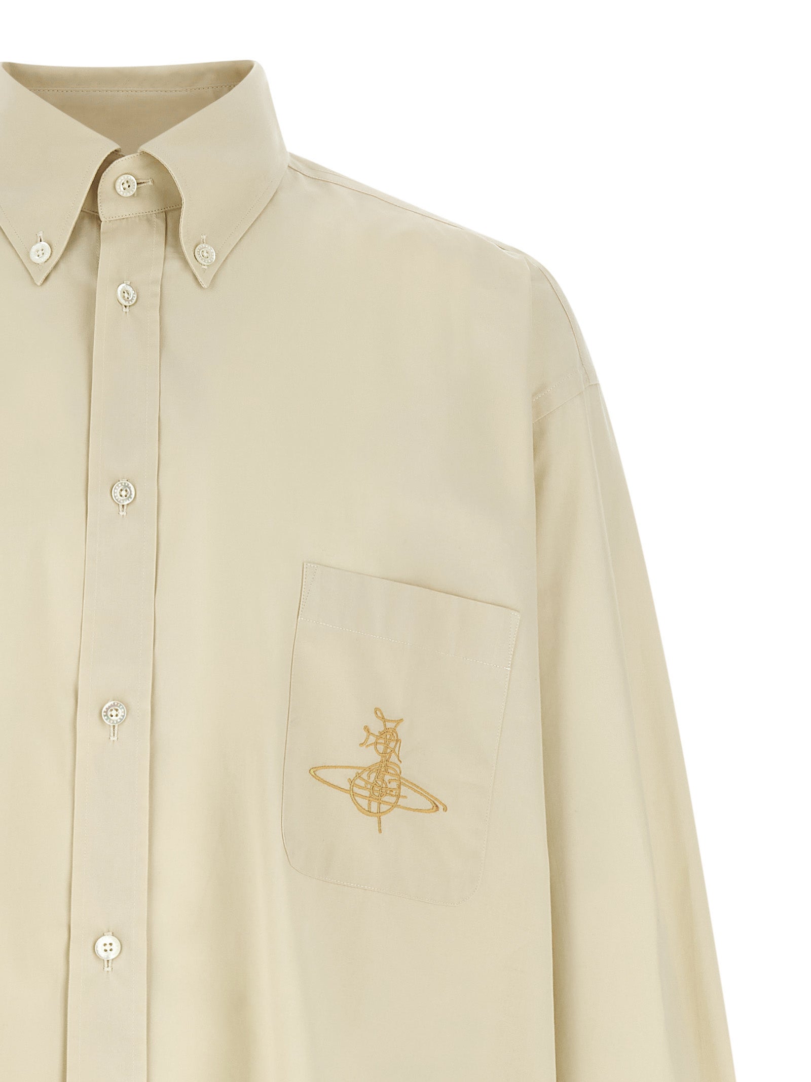 oversized shirt Beige Cotton Shirt, Blouse