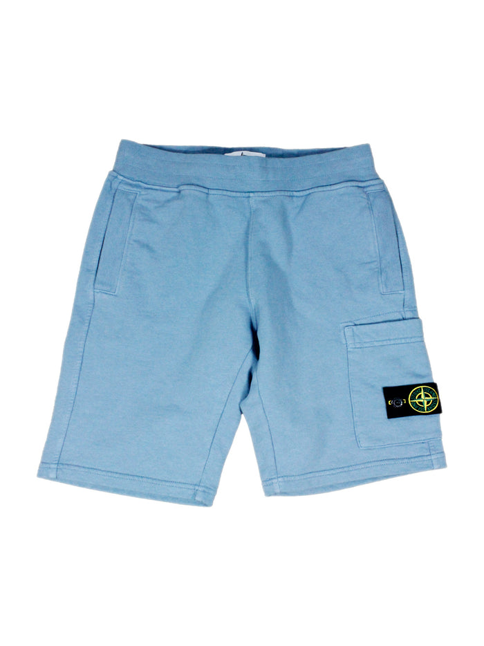 Stone Island Shorts Azzurro Polvere 100co