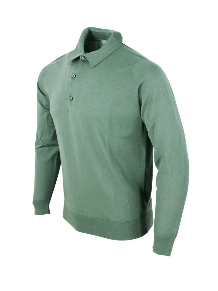 John Smedley T-shirts and Polos Green 100co