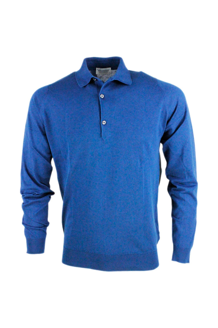 John Smedley T-shirts and Polos Blue 100co