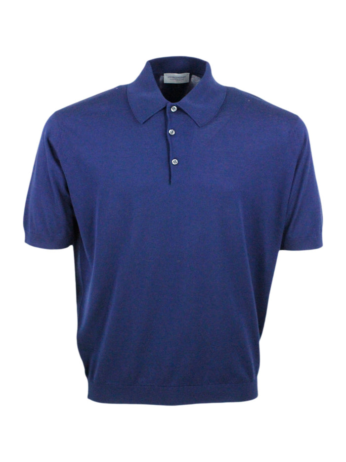 John Smedley T-shirts and Polos Blue 100co
