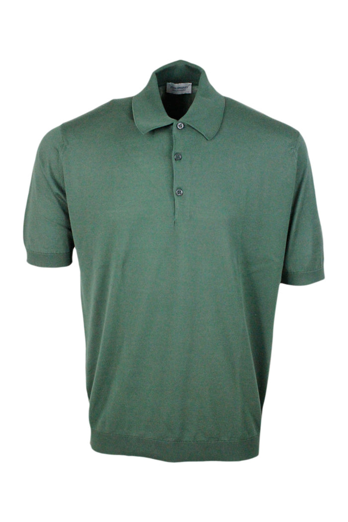 John Smedley T-shirts and Polos Green 100co